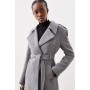 Italian Manteco Wool Mix Strong Shoulder Coat