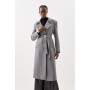 Italian Manteco Wool Mix Strong Shoulder Coat