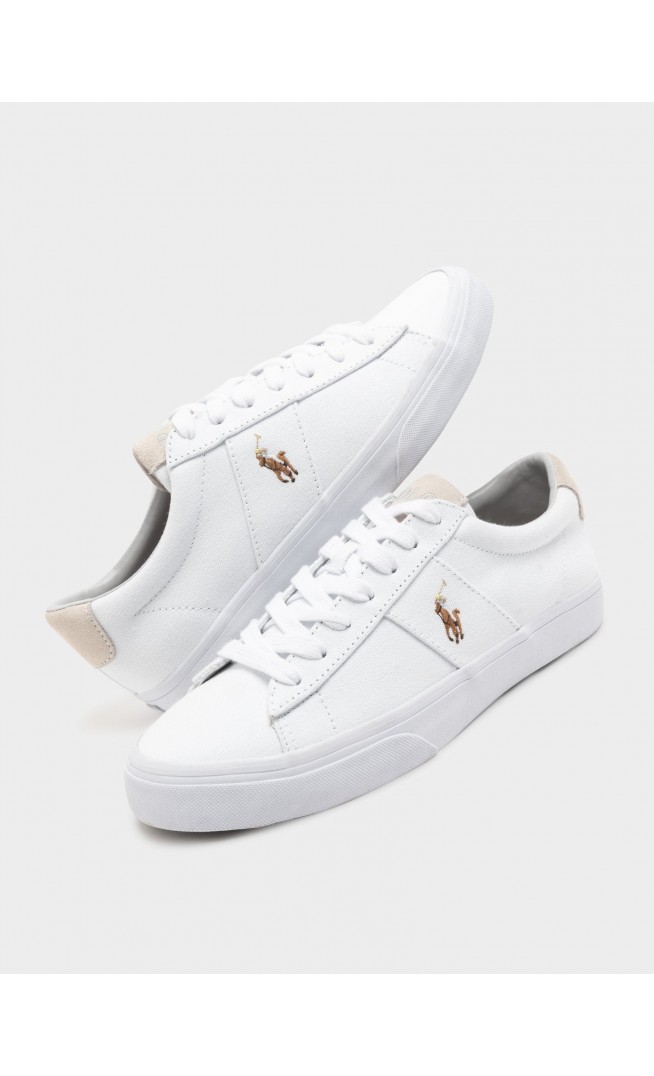 Mens Sayer Vulcanized Sneaker in White