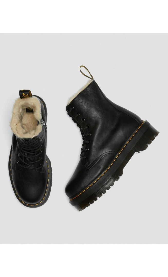 Jadon Faux Fur Lined Leather Platform Boots