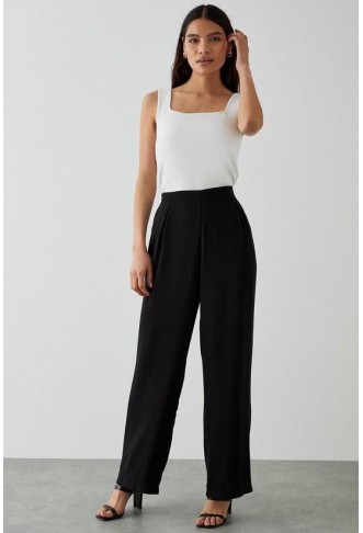 Pull On Wide Leg Trouser