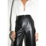 Real Leather Barrel Leg Trouser