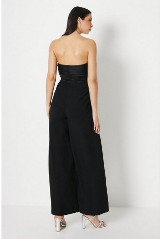 Corset Bodice Wide Leg Jumpsuit