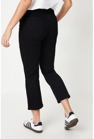 Petite Pocket Detail Mid Rise Slim Leg Jeans