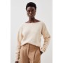 Wool Blend Cable V Back Knit Jumper