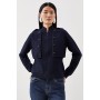 Compact Wool Blend Military Knit Jacket