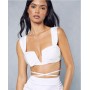 Satin V Bar Ruched Bralet