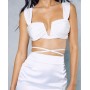 Satin V Bar Ruched Bralet