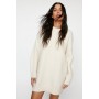 Brushed Knit Crew Neck Jumper Dress