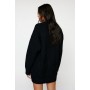 Brushed Knit Crew Neck Jumper Dress