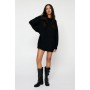 Brushed Knit Crew Neck Jumper Dress