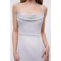 Structured Satin Cowl Neck Bridesmaid Fishtail Maxi