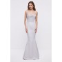 Structured Satin Cowl Neck Bridesmaid Fishtail Maxi