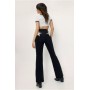 Corduroy High Waisted Flared Star Bum Trousers