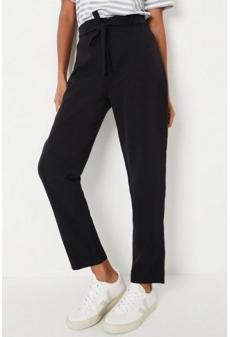 Belted Waist Tapered Trouser