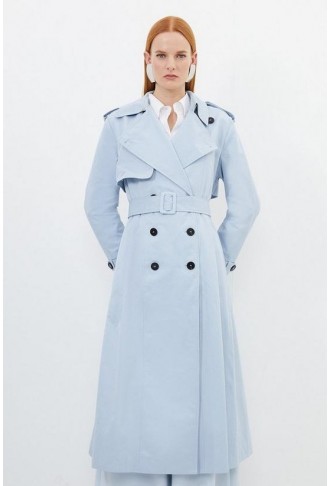 Full Skirt Maxi Trench Coat