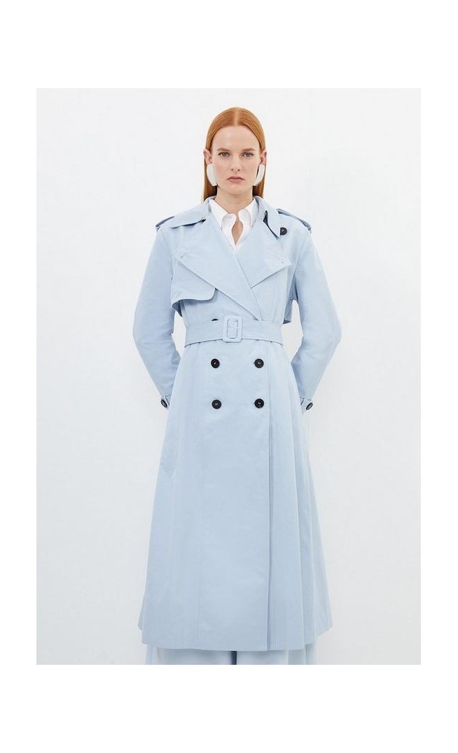 Full Skirt Maxi Trench Coat