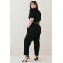 Plus Size Forever Belted Jumpsuit