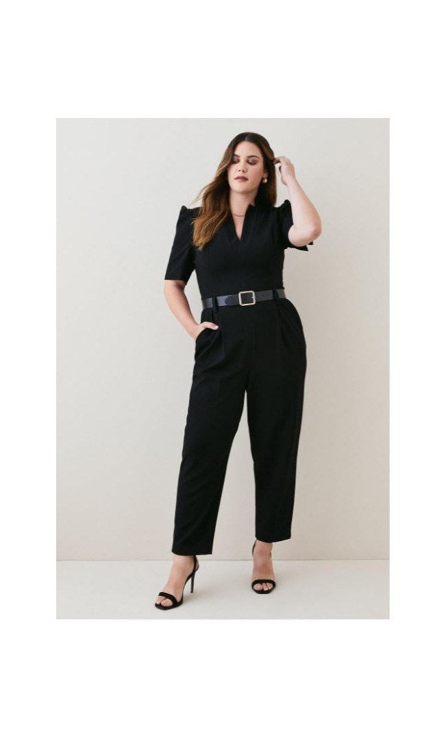 Plus Size Forever Belted Jumpsuit