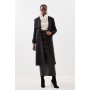 Italian Manteco Wool Blend Self Tie Belted Trench Coat