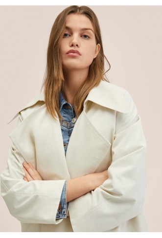 Oversize water-repellent trench coat