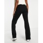 Strike cut out knitted pants in dark brown - BLACK