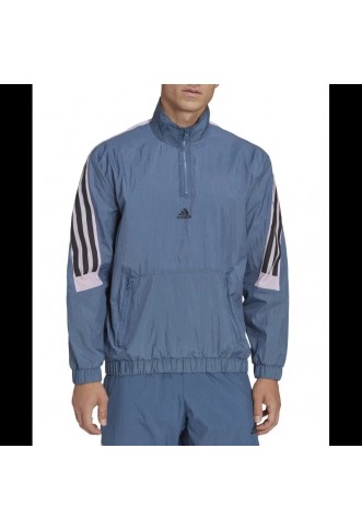 Men's adidas Performance M FI WV 1/4-ZIP Long Sleeve Shirt Blue