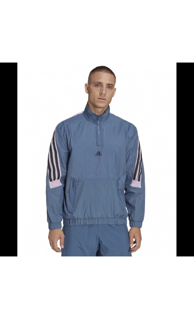 Men's adidas Performance M FI WV 1/4-ZIP Long Sleeve Shirt Blue