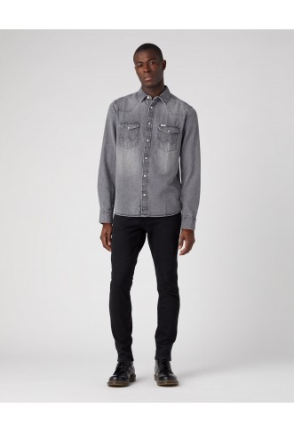 LS Western Shirt in Black...