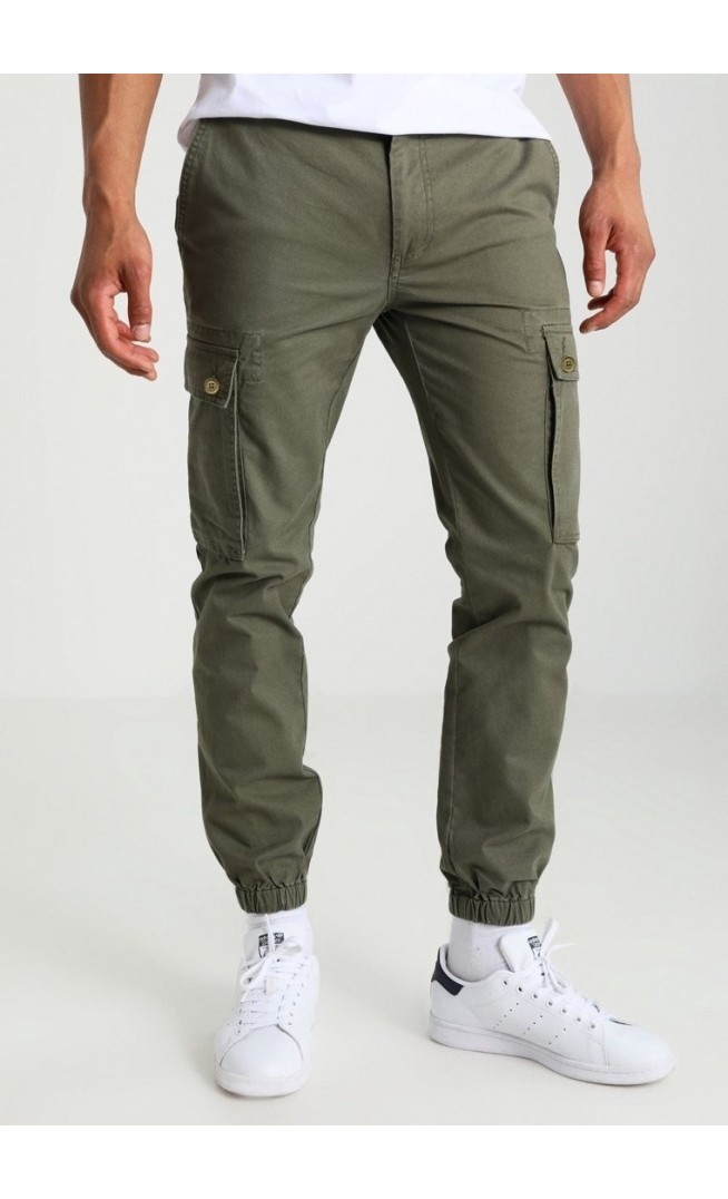 Pre-owned Cargo trousers - olive