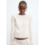 Boat-neck knitted sweater