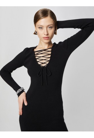 VIERVIER Knit dress 'Hedi' in Black