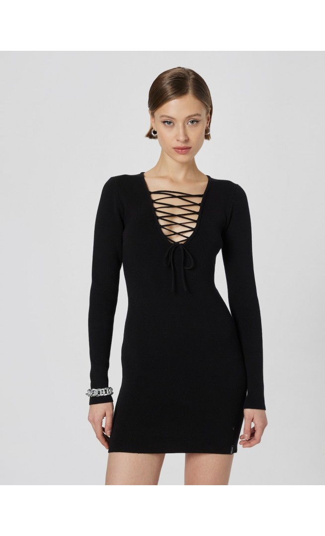 VIERVIER Knit dress 'Hedi' in Black