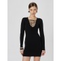 VIERVIER Knit dress 'Hedi' in Black