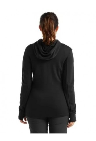 Icebreaker Women Quantum III LS Zip Hoodie - black