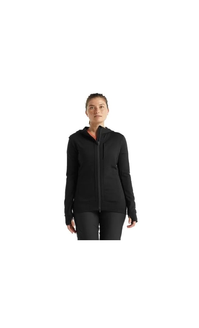 Icebreaker Women Quantum III LS Zip Hoodie - black