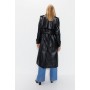 Premium Classic Faux Leather Trench Coat