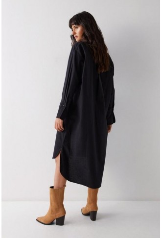 Poplin Oversized Shirt Dress