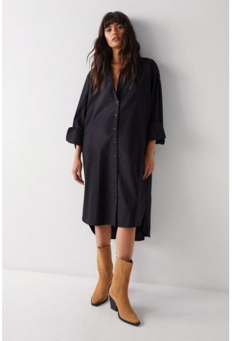 Poplin Oversized Shirt Dress