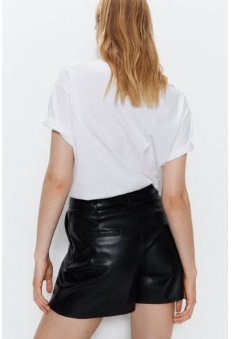 Faux Leather City Short