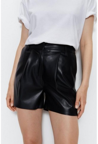 Faux Leather City Short