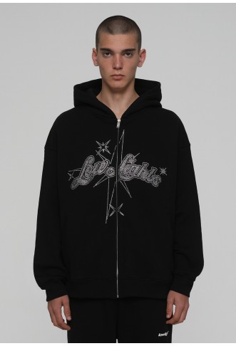 STARGAZE RHINESTONE ZIP HOODIE