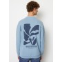 Relaxed sweatshirt with front and back print