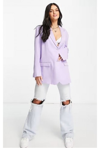 Monki – Blazer in Flieder,...