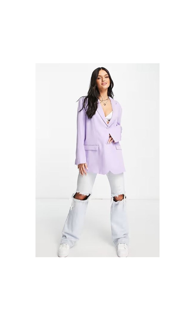 Monki – Blazer in Flieder, Kombiteil