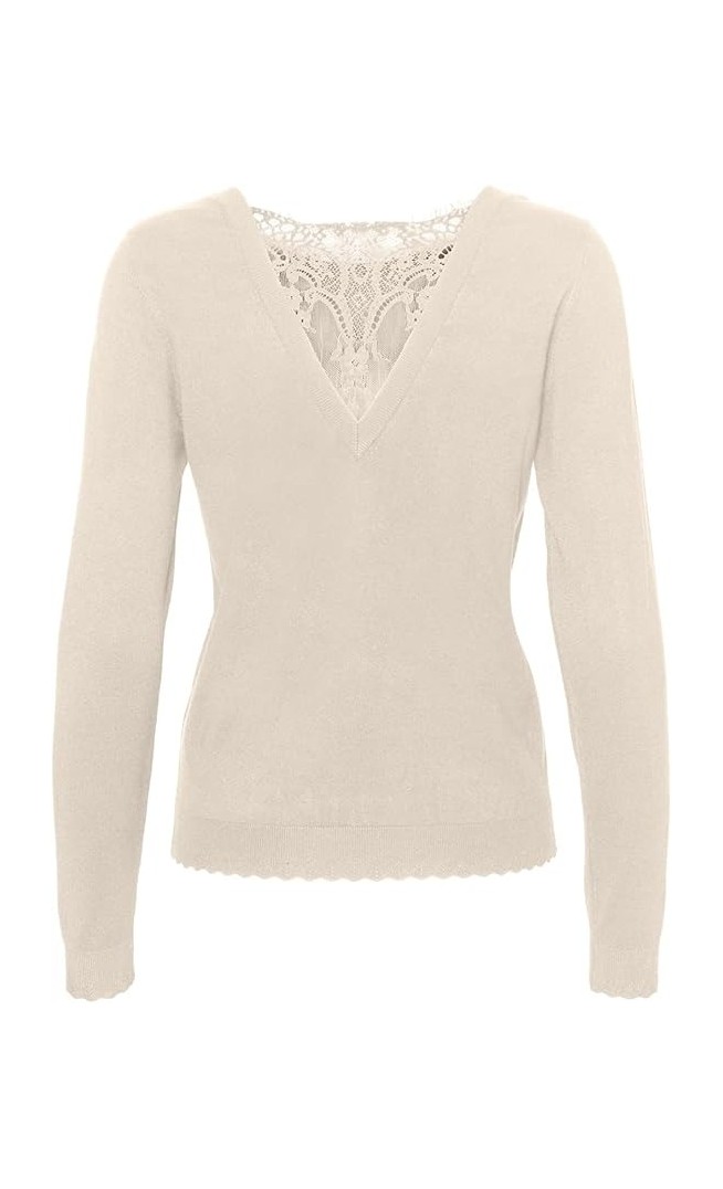 Vero Moda Vmglory LS Deep Back Blouse Ga Maglione Donna