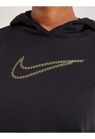 Nike Women's Black Hoodie with Gold Buff