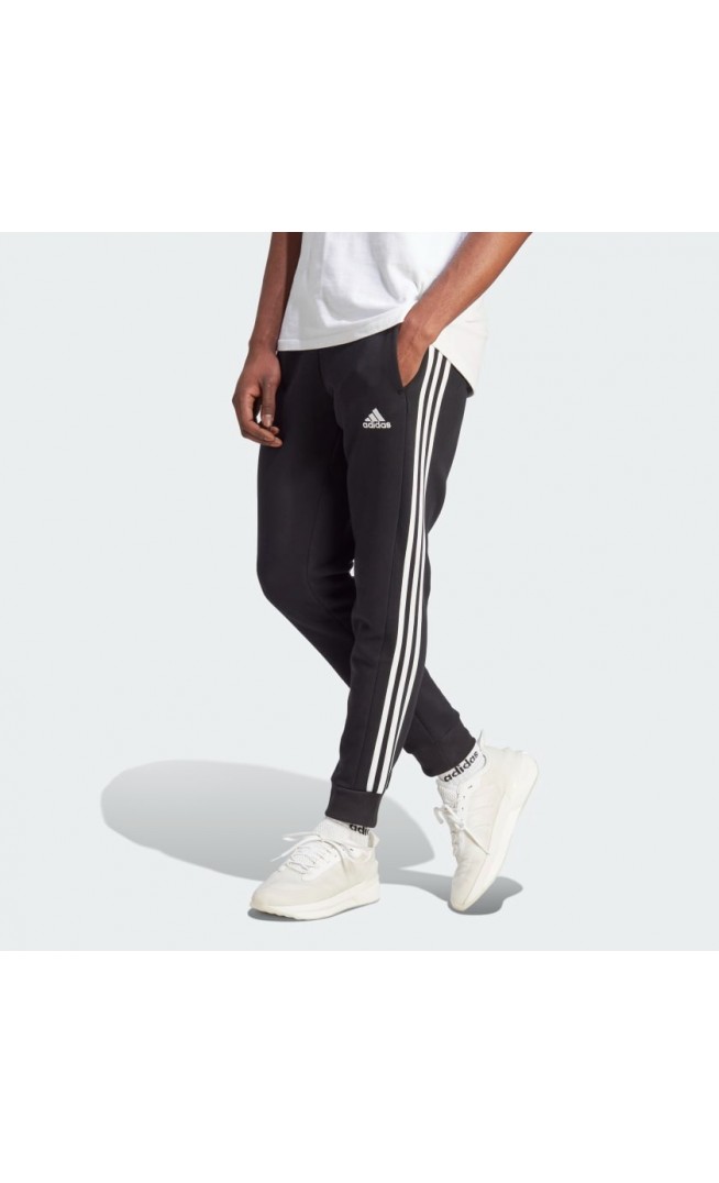 Essentials Fleece 3-Stripes Tapered Cuff Pants