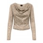 JDY Carmen Glitter Blouse, top with sequins