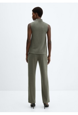 Cotton-linen knitted trousers